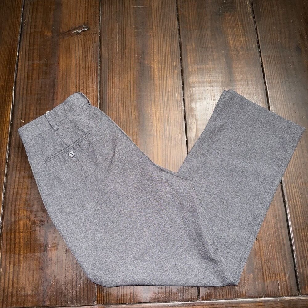 Haband 32x30 Men's Charcoal Flat Front Dress Pants
